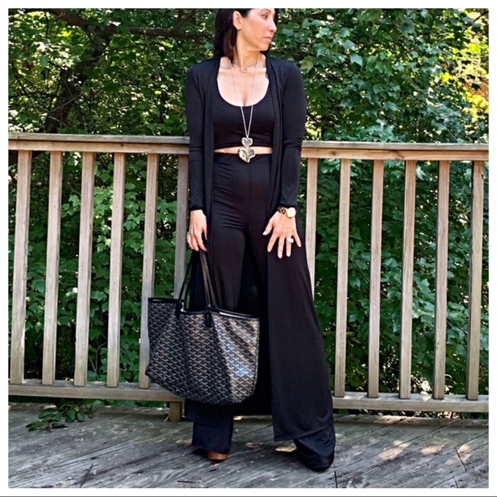 ✨LAST ONE✨Black chic Jacket Pant Top Set - Picture 4 of 7